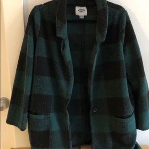 Green plaid old navy jacket